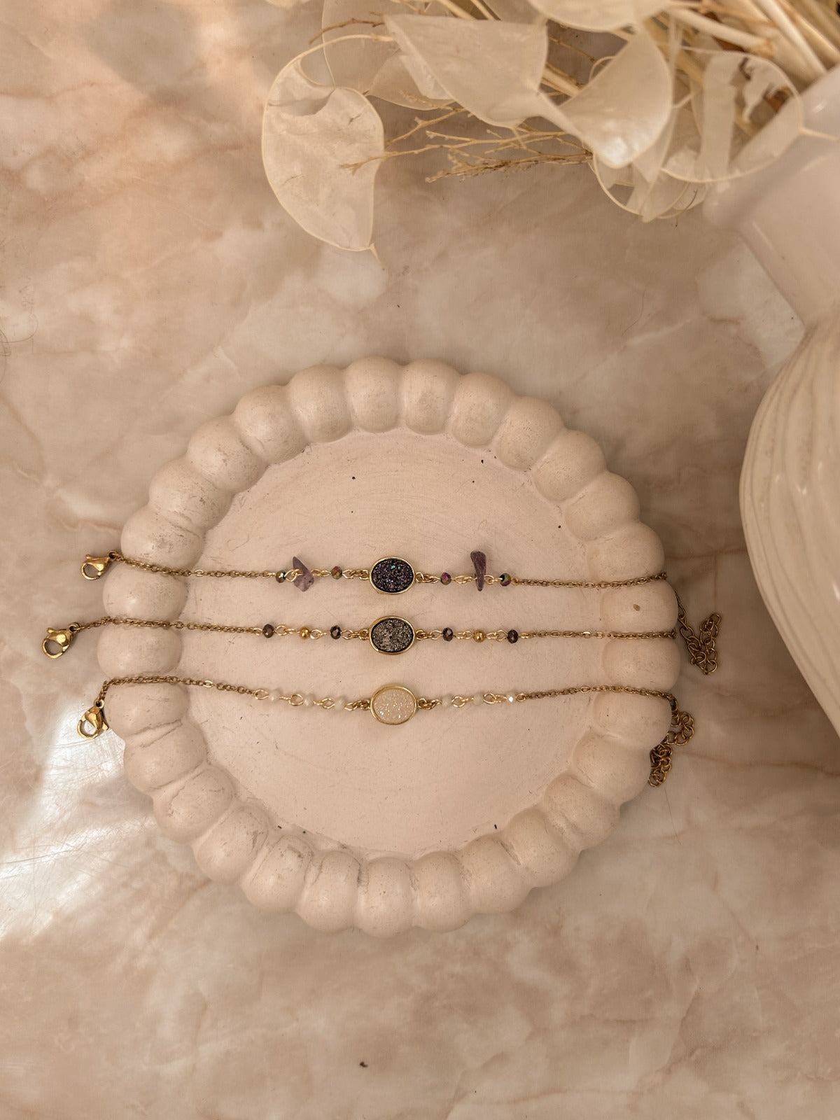 PULSERAS GEMAS BRILLANTES