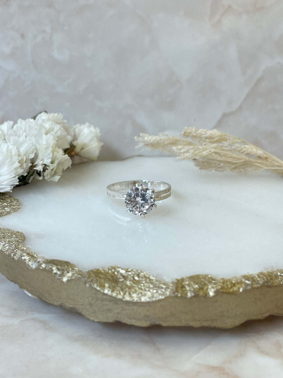 Anillo clásico Piedra Reja Plata 925