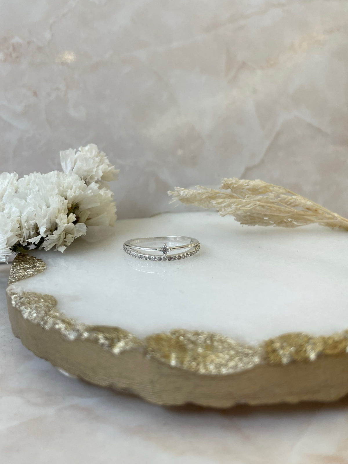 Anillo Doble Banda Plata 925