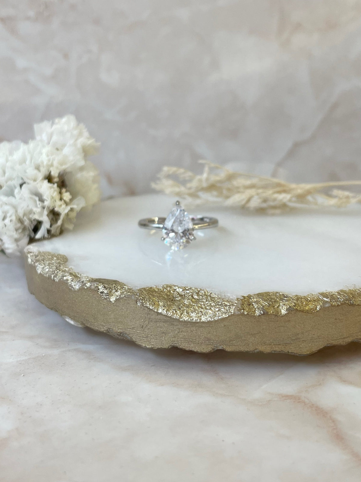 Anillo Gota Fina Plata 925