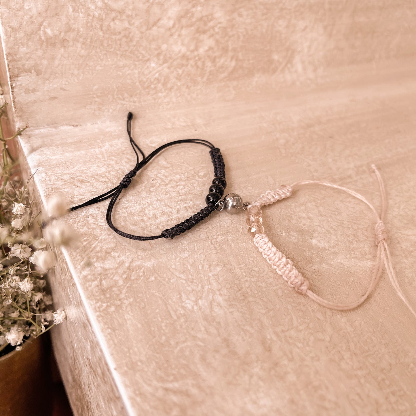 Pulsera pareja tejida