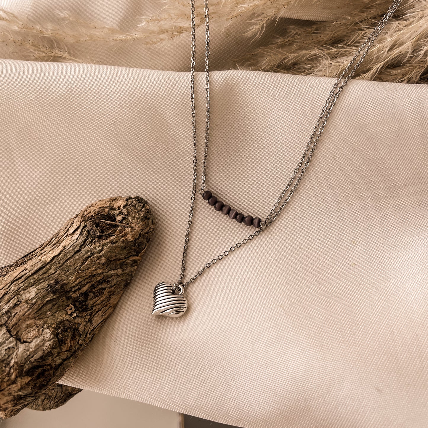 Collar doble corazón