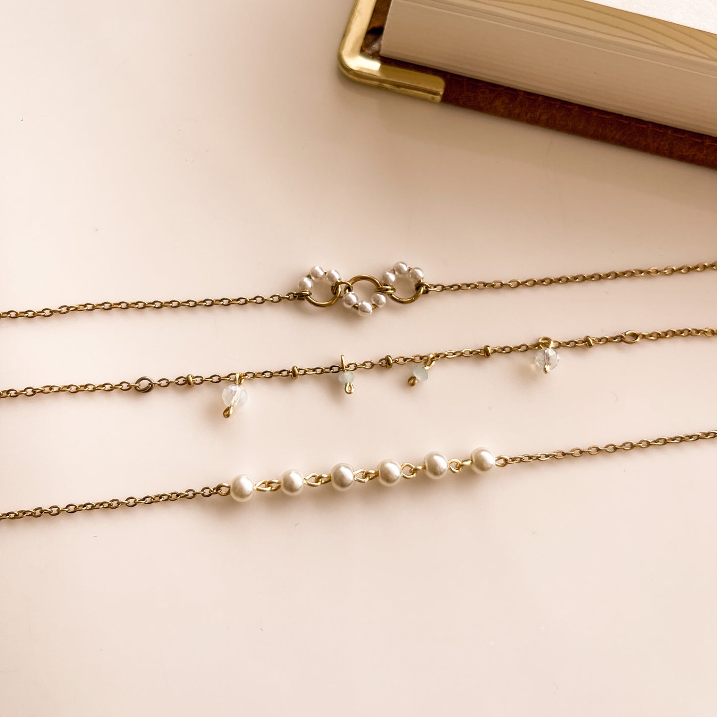 Pulsera o tobillera Perlas