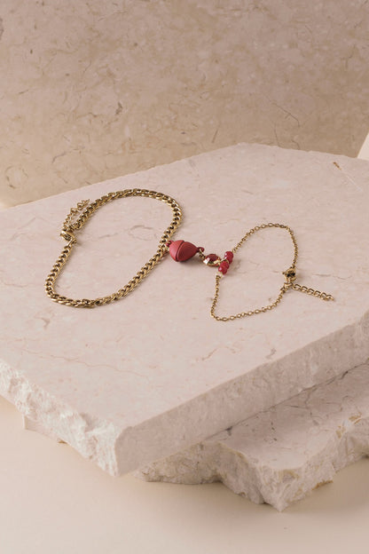 Pulsera pareja imán & promesa