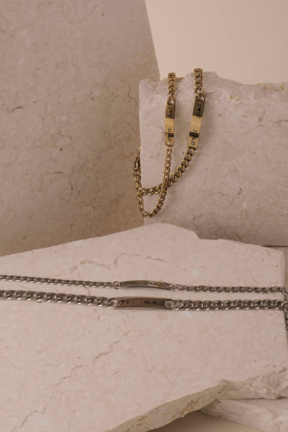 Pulseras Pareja grabadas personalizadas + ENVÍO GRATIS