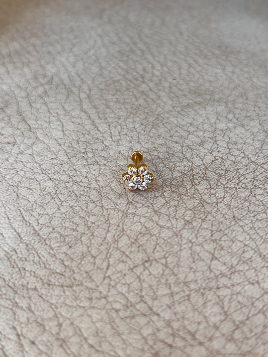 Piercing flor brillante