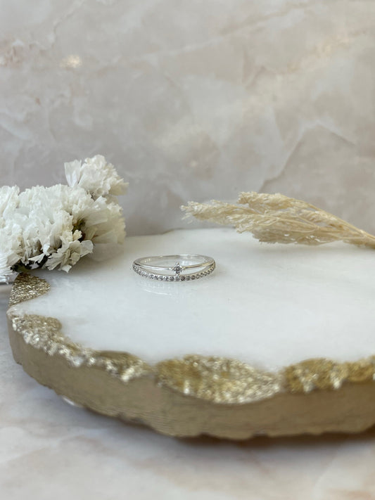 Anillo  Doble Banda Plata 925