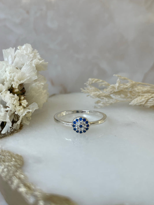 Anillo Ojo Turco Plata 925