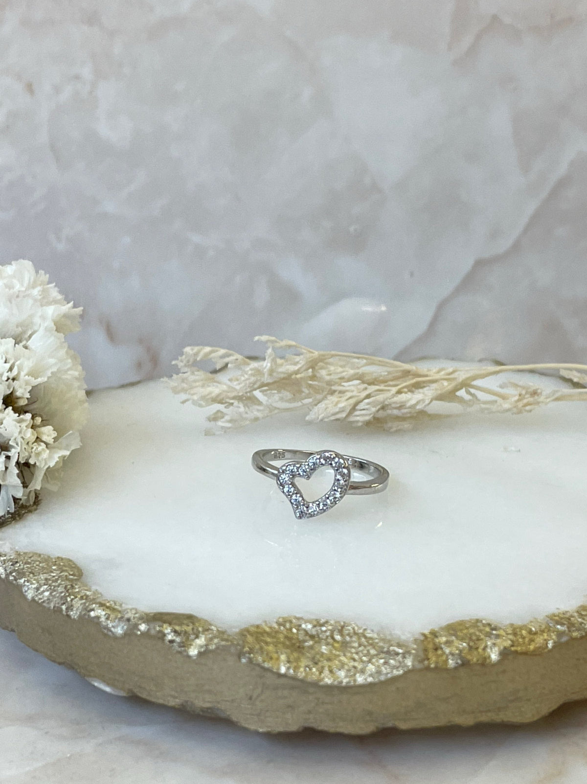 Anillo corazón calado Plata 925