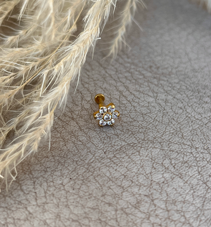 Piercing flor brillante