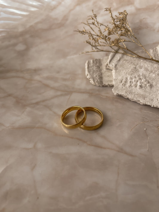 Aros golden de promesa para pareja