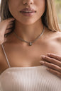 Collar flor silver