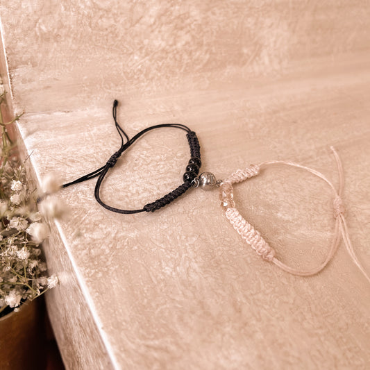 Pulsera pareja tejida