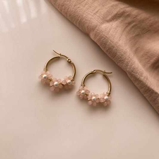 Aretes de discount argollas con flores