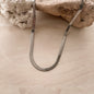 Collar Básico Snake plateado