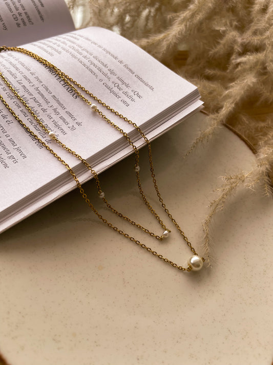 Collar doble Perlas