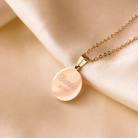 Collar placa grabado