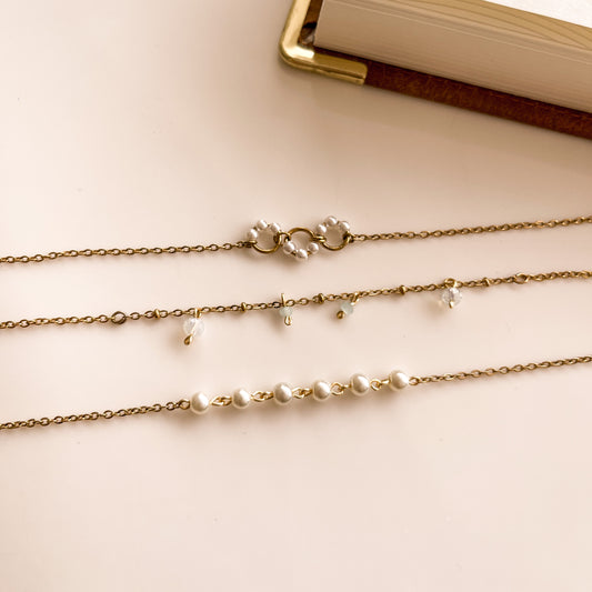 Pulsera o tobillera Perlas