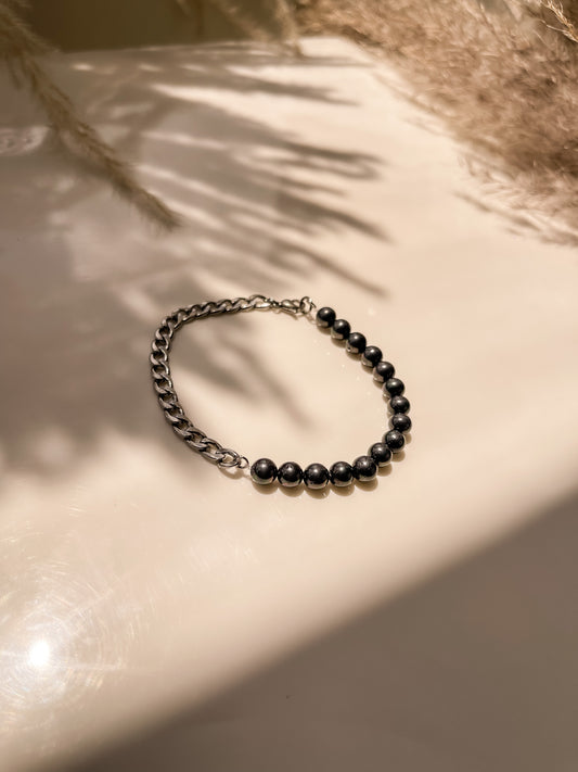 Pulsera doble Perlas tornasol