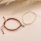 Pulsera Pareja Hilo Beige & Café