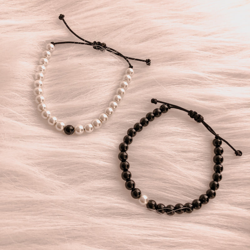 Pulsera Pareja Ying Yang Perlas